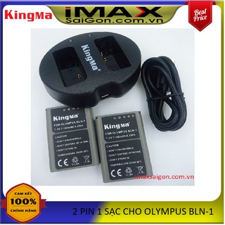 2 PIN 1 SẠC MÁY ẢNH KINGMA thay thế cho OLYMPUS BLN-1