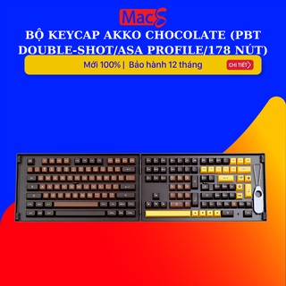 [Mã 33ELSALE hoàn 7% xu đơn 300k] Bộ Keycap AKKO Chocolate (PBT Double-Shot/ASA profile/178 nút)