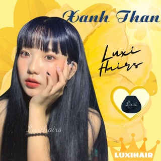 Thuốc Nhuộm Tóc Màu XANH THAN Bestseller Không Cần Tẩy Tặng Kèm Oxi Găng Tay Mũ Trùm Đầu - Luxihair