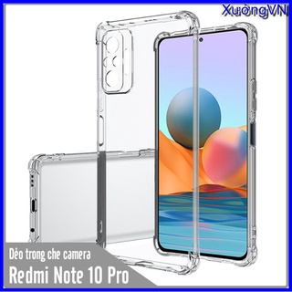 Ốp lưng silicon chống va đập trong suốt Xiaomi Redmi Note 10 Pro 4g Ôm sát bảo vệ máy tối đa