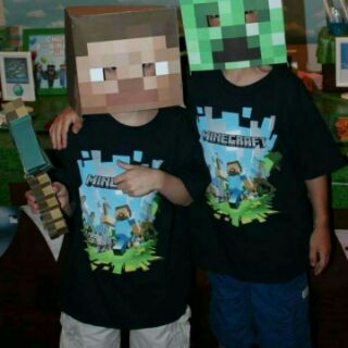 Áo Thun Bé Trai In Hình  Minecraft Có Nhiều Màu