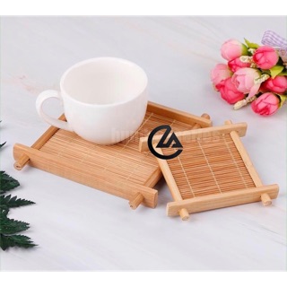 Khay tre vuông trang trí / chụp ảnh