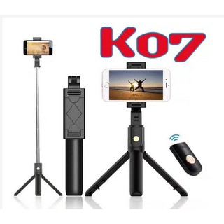 Gậy chụp hình kiêm Tripod 3 chân + Nút bluetooth K07 chính hãng