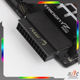 Cầu Đảo Góc Chuyển Góc Cắm 90 Độ Cổng 24pin Mainboard Máy Tính Có Tích Hợp Logo MSI Sáng Đèn
