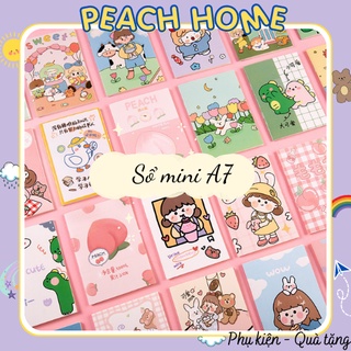 Sổ A7 Mini Ghi Chú Có Dòng Kẻ Họa Tiết Xinh Xắn Nhỏ Gọn Tiện Lợi Tập Viết Note Học Tập Cho Học Sinh Cute Hoạt Hình