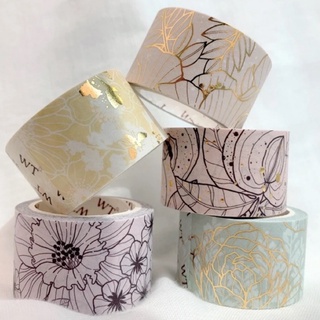 (Chiết theo chu kỳ) Bộ 5 mẫu băng dính washi tape hoạ tiết mạ Italian Summer 1983