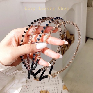 Băng đô bờm cài tóc đính đá hạt ngọc trai cao cấp xinh xắn Lucy Luxury