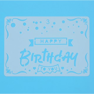 Thước Vẽ Hoạ Tiết Thủ Công Happy Birthday - Mẫu 3
