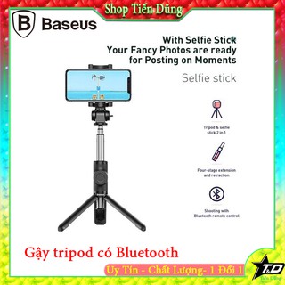 Giá Đỡ Điện Thoại Baseus Tích Hợp Gậy Chụp Ảnh Tự Sướng Bluetooth Cho Điện Thoại IOS Android