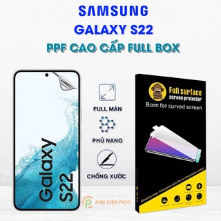 Dán màn hình Samsung S22 full màn hình trong suốt PPF chính hãng Moxiao Xing - Dán dẻo Samsung Galaxy S22