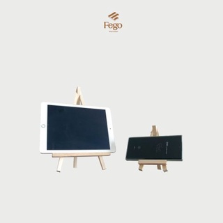 Giá đỡ điện thoại, ipad  3 chân để bàn bằng gỗ thông FEGO gấp gọn tiện lợi trang trí góc làm việc