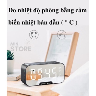 “Chính Hãng” Loa bluetooth CÁIE G10  AMOI G5 tích hợp đồng hồ báo thức, mặt kính tràn viền cao cấp