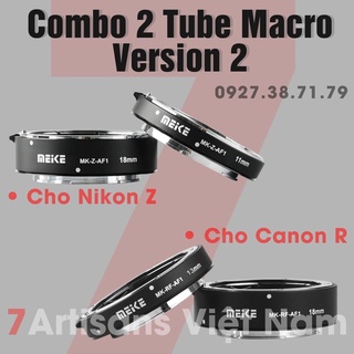 (CÓ SẴN) Combo 2 Tube Macro AF Meike MK-Z-AF1 và MK-RF-AF1 cho Nikon Z và Canon R - Ngàm chụp Macro cho lens AF