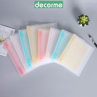 Bìa sổ còng nhựa màu A4 B5 A5 8 còng RXD Decorme Bìa còng nhựa trong suốt làm sổ bullet journal CHƯA KÈM GIẤY