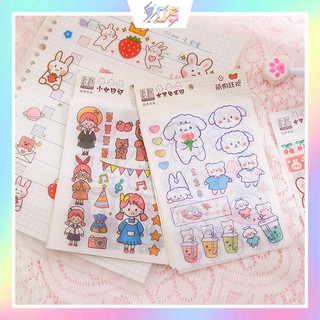 Set 4 tấm hình dán mini xinh xắn tiện lợi