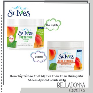 Kem Tẩy Tế Bào Chết Mặt Và Toàn Thân Hương Mơ St.Ives Apricot Scrub 283g