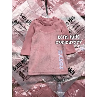 Váy Nỉ Bé Gái Dáng Suông Lót Nhung