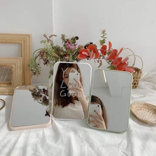 Gương nhựa  để bàn  chữ Nhật gương trang điểm chụp ảnh chuẩn nét [ảnh thật]