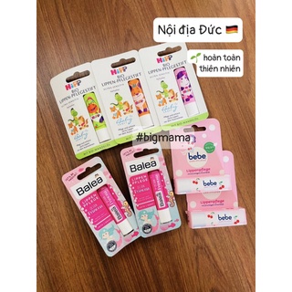Son dưỡng môi hữu cơ BIO Balea/HIPP/bebe (chuẩn Đức) cho bé - Hipp không màu, Bebe/Balea có màu hồng nhẹ