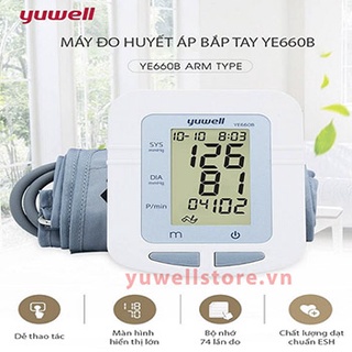 Máy đo huyết áp bắp tay YUWELL YE660B+ Bộ Đổi Nguồn bảo hành 5 năm chính hãng