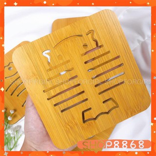 Miếng lót gỗ cách nhiệt bàn ăn, nhà bếp size nhỏ ( ngẫu nhiên ) - shop8868