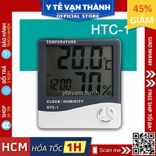 ✅ [BH 6TH] Nhiệt Ẩm Kế Điện Tử: HTC-1 Tích Hợp Đồng Hồ -VT0482