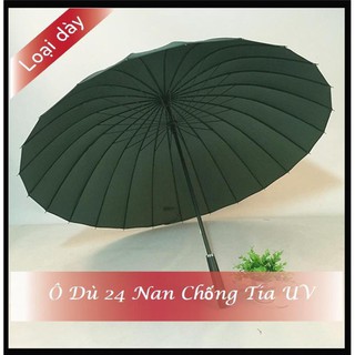 Ô dù cán dài 24 nan cỡ lớn siêu chắc chắn chống lật vải chống uv màu xanh đen, Thuộc Bộ SP Ô dù cầm tay, Dù cầm tay y