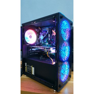 Combo Vỏ Case Xigmatek NYX Kèm 4 Fan LED 5 Màu - M-ATX, 2 SIDE TEMPERED GLASS New chính hãng Mai Hoàng
