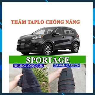 THẢM TAPLO XE KIA SPORTAGE LÓT TAPLO XE HƠI CAO CẤP HÀNG 3 LỚP CÓ CHỐNG TRƯỢT BẢO HÀNH 24 THÁNG DA VÂN CARBON NHUNG LÔNG