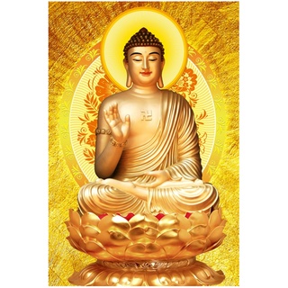Tranh Đính Đá PHẬT A DI ĐÀ (ĐÁ ABC CAO CẤP). Kích Thước: 55cm x 40cm - 70cm x 50cm