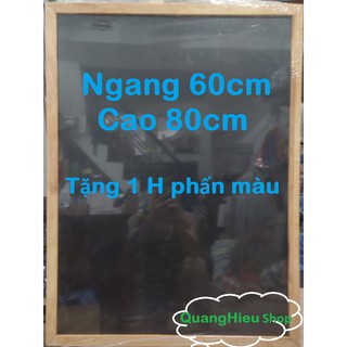 Bảng menu 2 mặt treo tường kích thước 60 x 80cm tặng kèm phấn màu