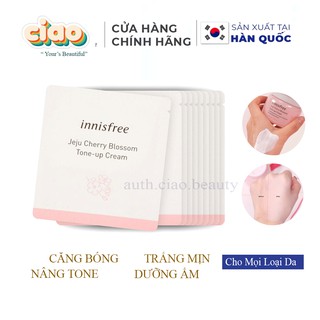 Sample Kem Dưỡng Nâng Tone Tức Innisfree Jeju Cherry Blossom Tone Up Cream 1ml