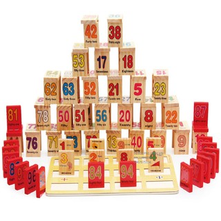 Đồ chơi gỗ Domino học số học phép toán