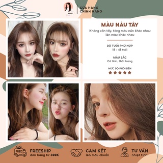 Thuốc Nhuộm Tóc Màu Nâu Tây Không Cần Tẩy NAMI HAIR 6/77