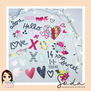 Set trang trí/ Die cut love &amp; adore