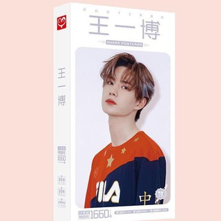 Postcard Vương Nhất Bác hộp ảnh bưu thiếp sticker idol hoa ngữ Trần Tình Lệnh