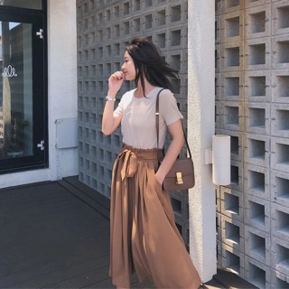 Sét quần nâu kèm áo phông siêu đẹp