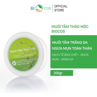 Muối Tắm Thảo Mộc BIOCOS - Loại Bỏ Mụn Lưng, Viêm Nang Lông Kết Hợp Tẩy Tế Bào Da Chết Body 200g