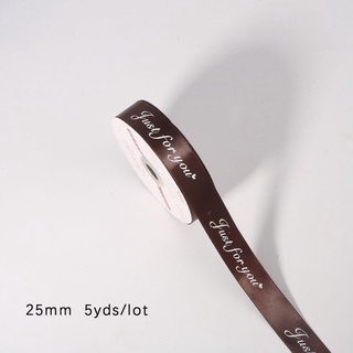 Phụ kiện làm Nến - [2 Loại] Dây Ruy băng  màu Hạt dẻ Just For You trang trí bản rộng 2.5cm - 9293store - 9293trangtri