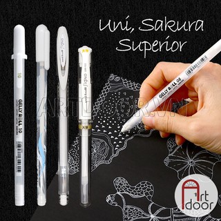 [ARTDOOR] Bút đi nét Trắng SAKURA/ SUPERIOR/ UNI (nhiều loại)