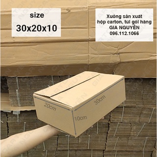 10 hộp carton 30x20x10, thùng giấy đóng gói hàng vận chuyển Gia Nguyễn