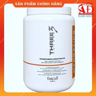 Dầu hấp ủ tóc dưỡng ẩm siêu mượt Faipa Three3 Colore Maschera Hydrating mask 1500ml