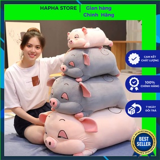 Gấu Bông Lợn Heo Mắt Híp, gối ôm thú nhồi bông, Lợn Buồn Ngủ Co Dãn 4 Chiều bông nhồi bên trong 100% là bông gòn 3D