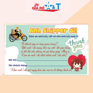 (SIÊU RẺ) combo 100 Tem dán cảm ơn shipper, NHÃN CÁM ƠN SHIPPER-M1