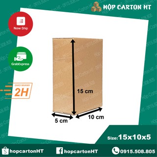 15x10x5 Combo 10 hộp carton, thùng giấy cod gói hàng, hộp bìa carton đóng hàng giá rẻ
