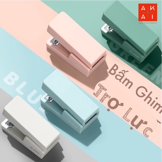Bấm Ghim Kim trợ lực Deli Nusign có 1 hộp ghim thay thế 4 màu Pastel