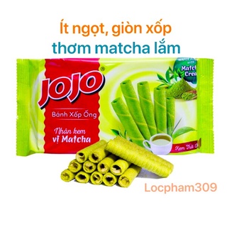 Bánh xốp ống nhân kem vị matcha bạc hà JoJo đãi khách xem phim uống trà 125g bánh quế cookies đồ ăn vặt banh do an vat
