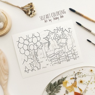 Tranh tô màu "Fruit Land" - của Hoàng Anh 300gsm, cold press