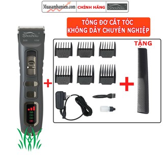 Tông đơ cắt tóc không dây cao cấp chuyên nghiệp Shouhow S09, hớt tóc êm ái chuẩn salon tóc Chính Hãng