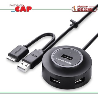 Bộ chia USB 2.0 4 cổng có hỗ trợ OTG Ugreen UG-20275 (Đen)